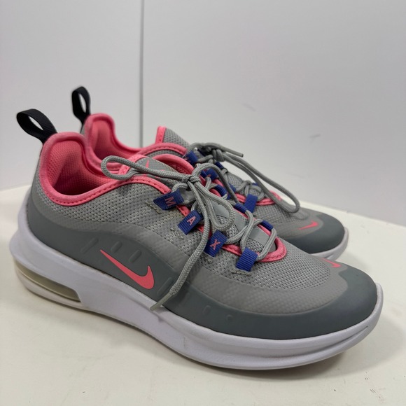 Nike Air Max Girls Running Sneakers Gray Pink Cushioned Athletic Shoes Size 3Y - Picture 4 of 12